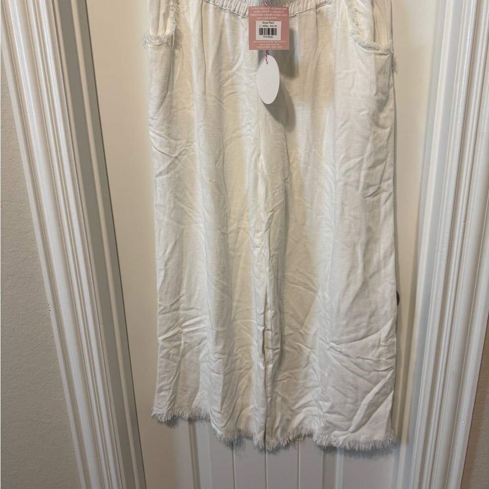 Umgee Cream Wide Leg pants